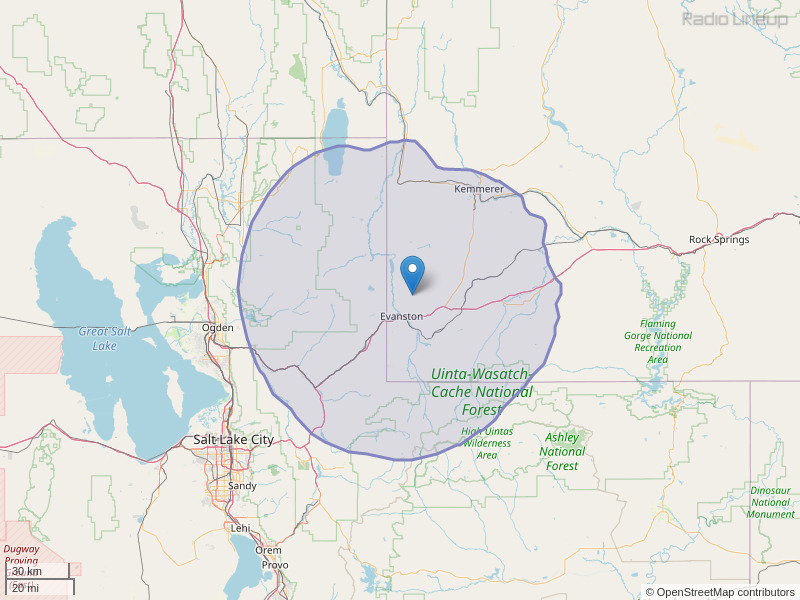 KNYN-FM Coverage Map