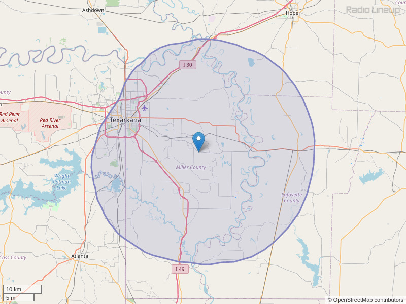 KPOS-FM Coverage Map