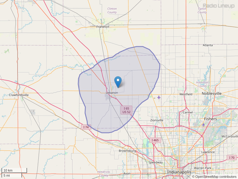 WIRE-FM Coverage Map