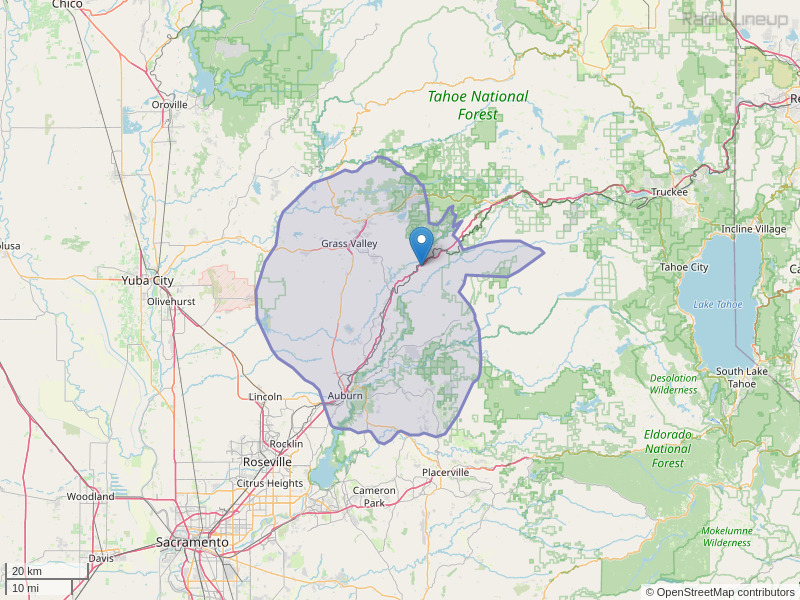 KBAA-FM Coverage Map