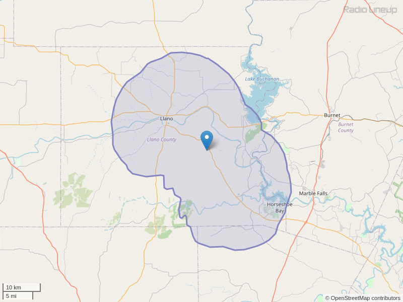KITY-FM Coverage Map