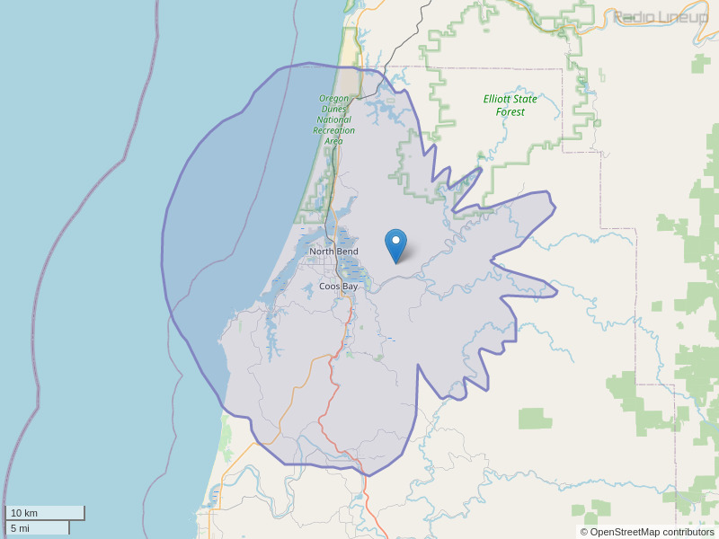 KZBY-FM Coverage Map