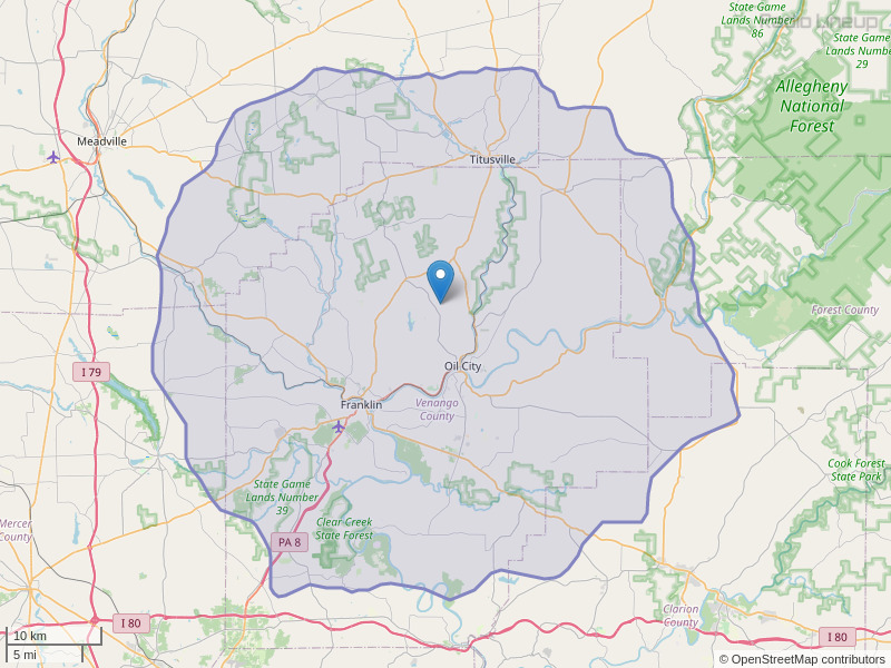 WRQW-FM Coverage Map