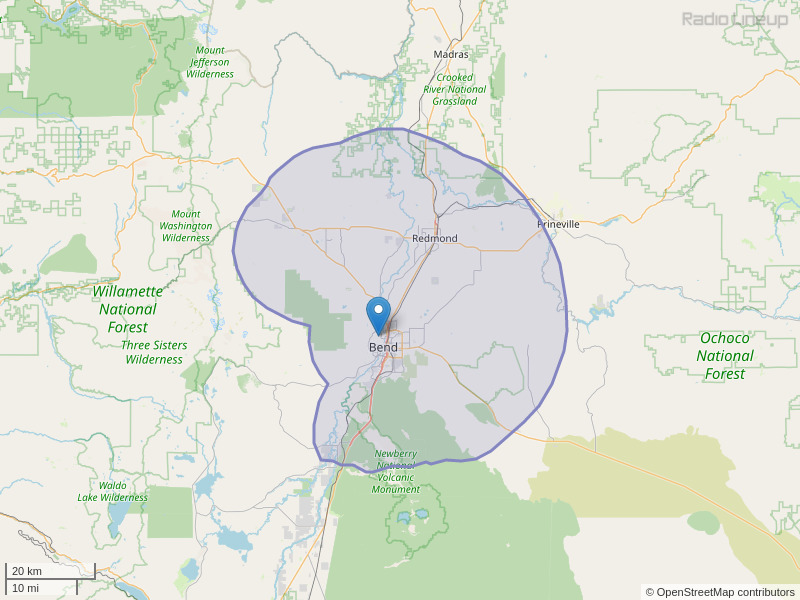 KVRA-FM Coverage Map