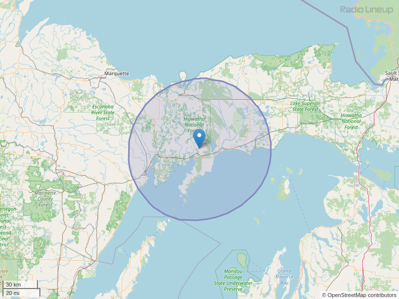 WRPP-FM Coverage Map