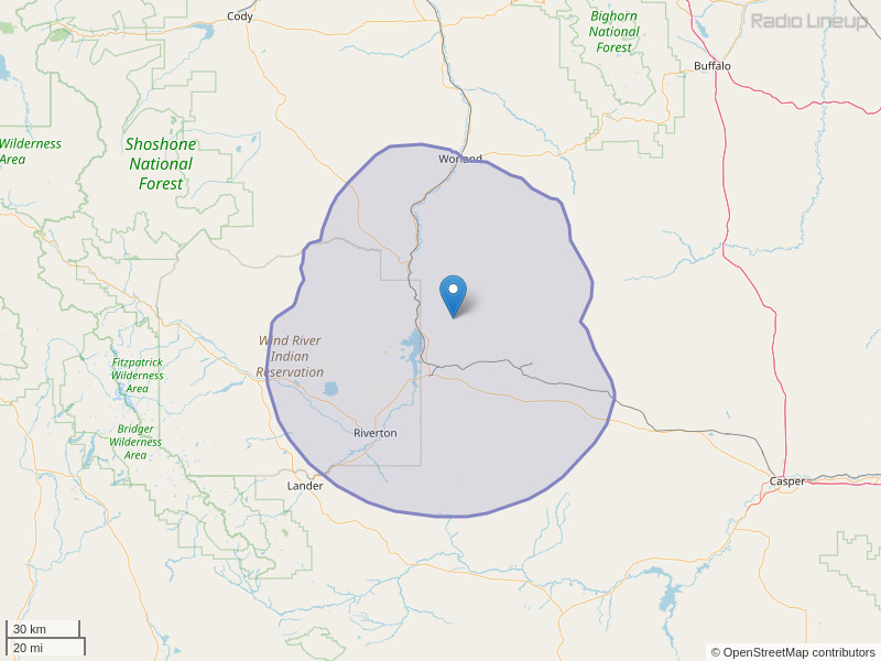 KDNO-FM Coverage Map