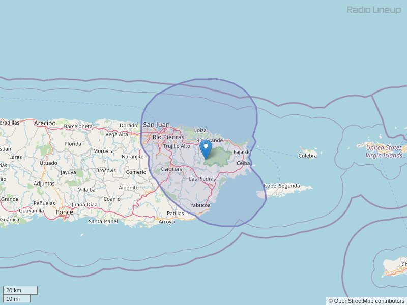 WZOL-FM Coverage Map