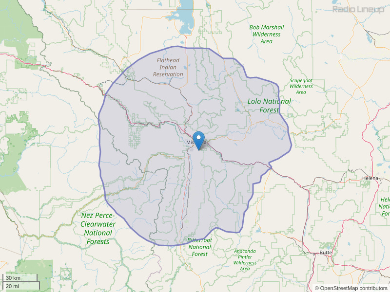 KXDR-FM Coverage Map