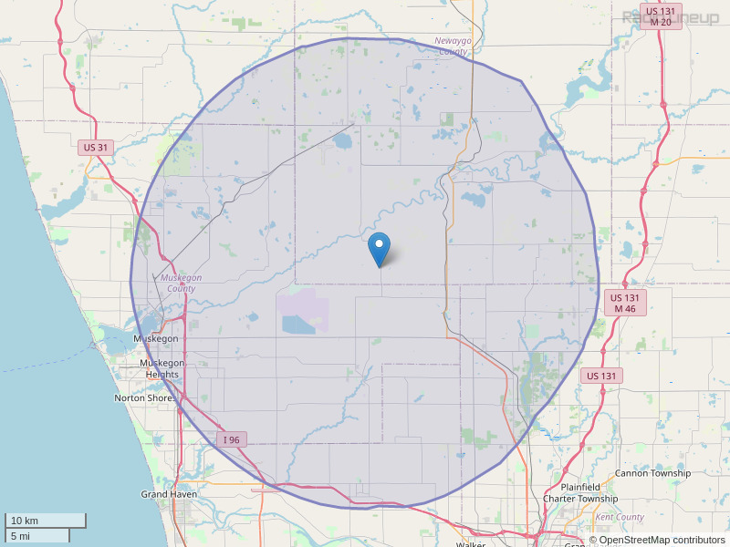 WWSN-FM Coverage Map