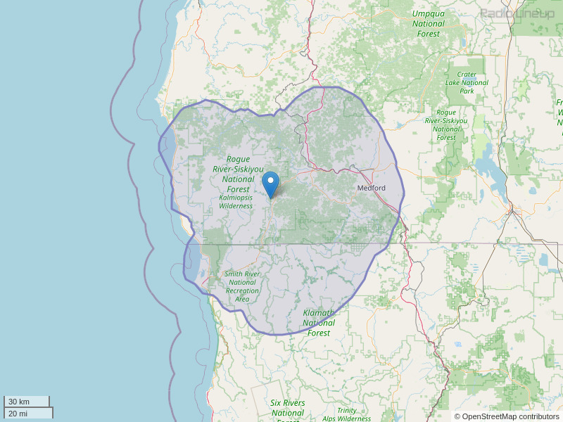 KYSO-FM Coverage Map
