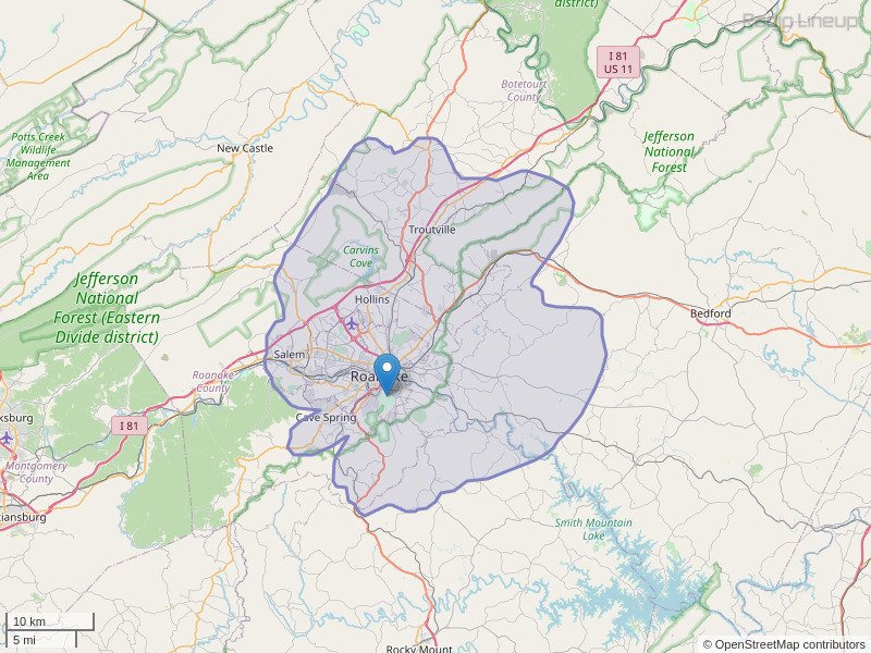 WVMP-FM Coverage Map