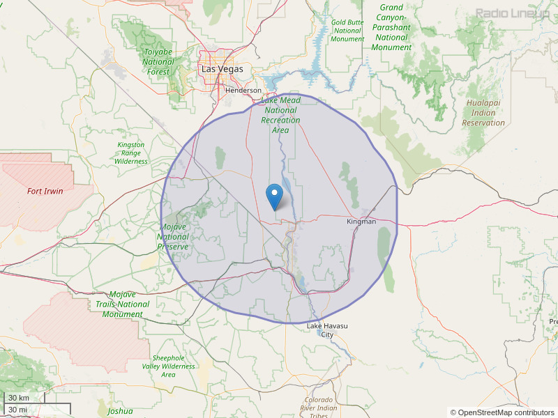 KVIR-FM Coverage Map