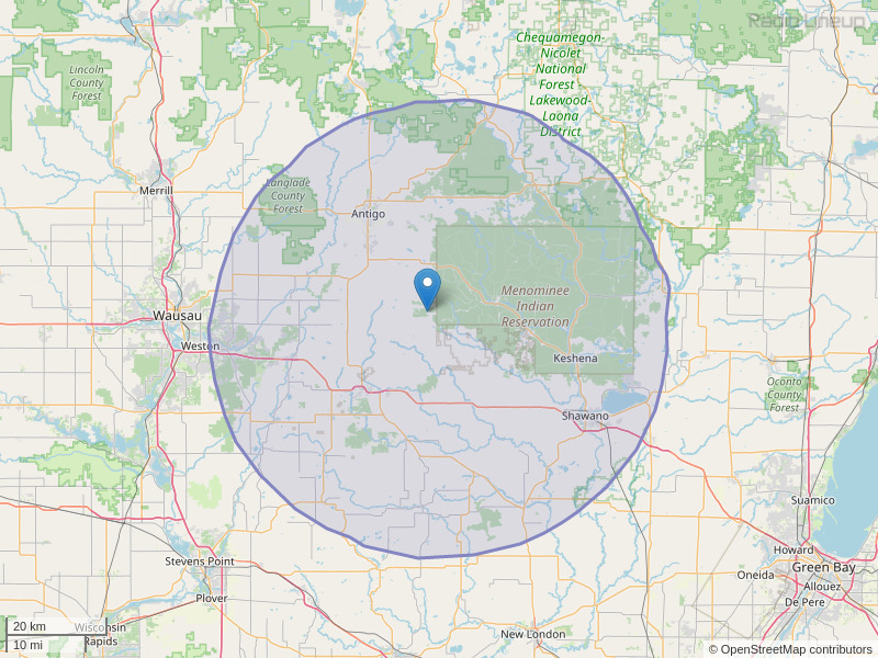 WVRN-FM Coverage Map