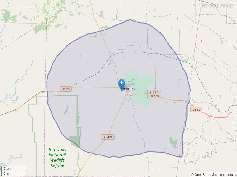 WKRY-FM Coverage Map