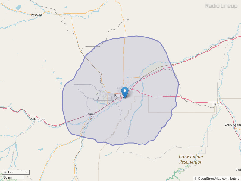 KLRV-FM Coverage Map