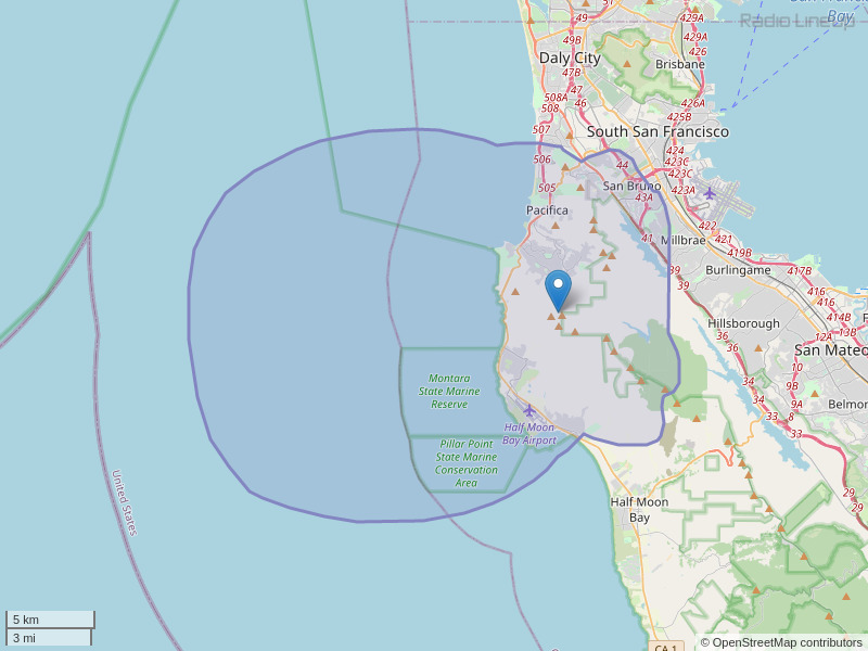 KMVS-FM Coverage Map