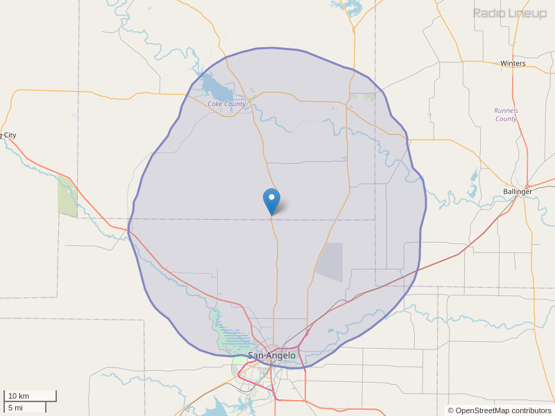 KNAR-FM Coverage Map