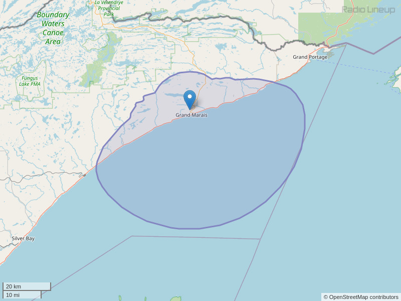 WLSN-FM Coverage Map