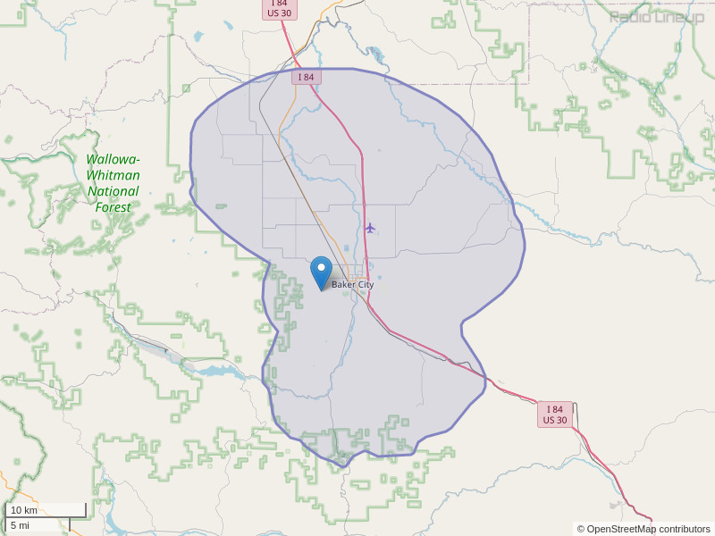 KANL-FM Coverage Map