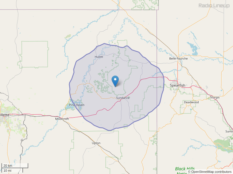 KUWD-FM Coverage Map