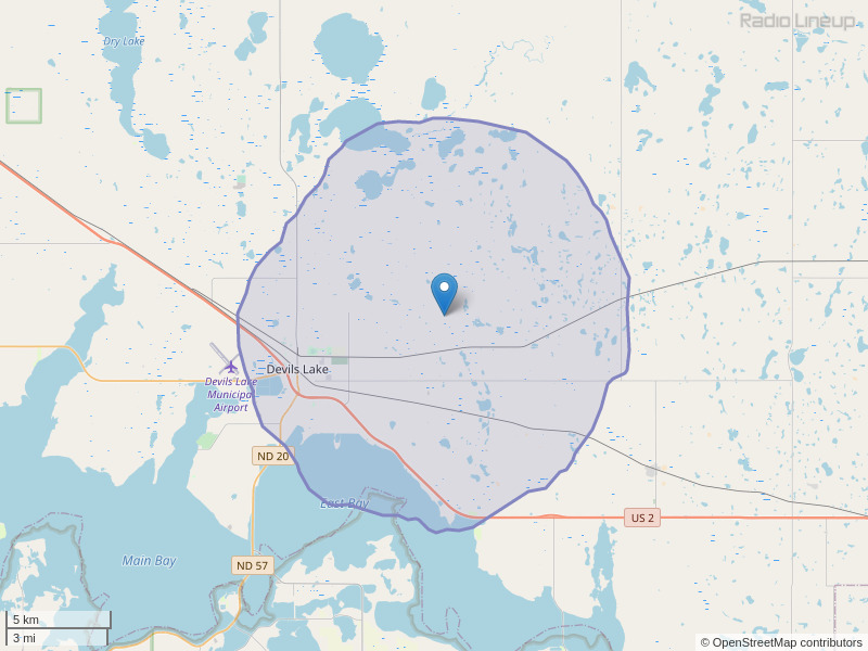 KDVI-FM Coverage Map