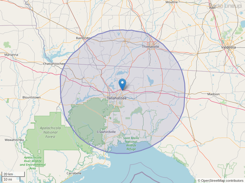 WWOF-FM Coverage Map