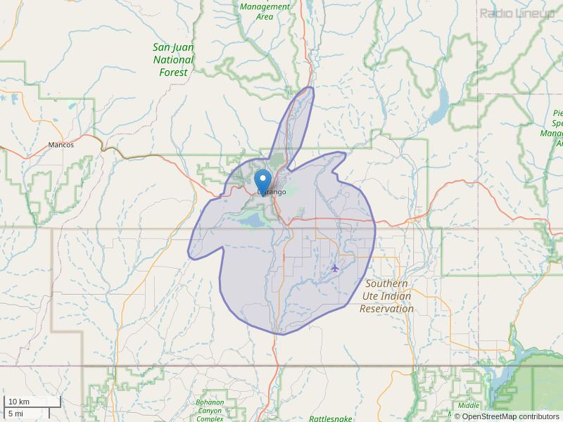 KDNG-FM Coverage Map