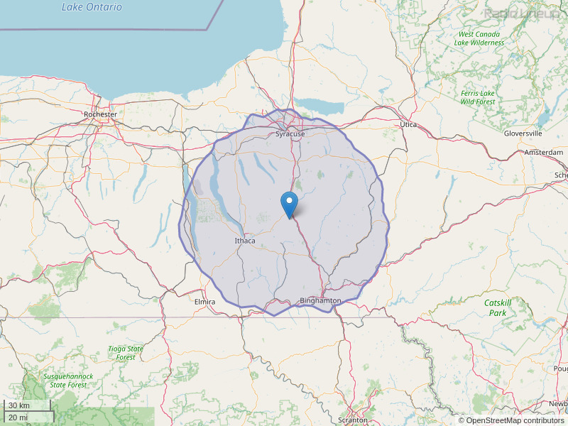 WIII-FM Coverage Map