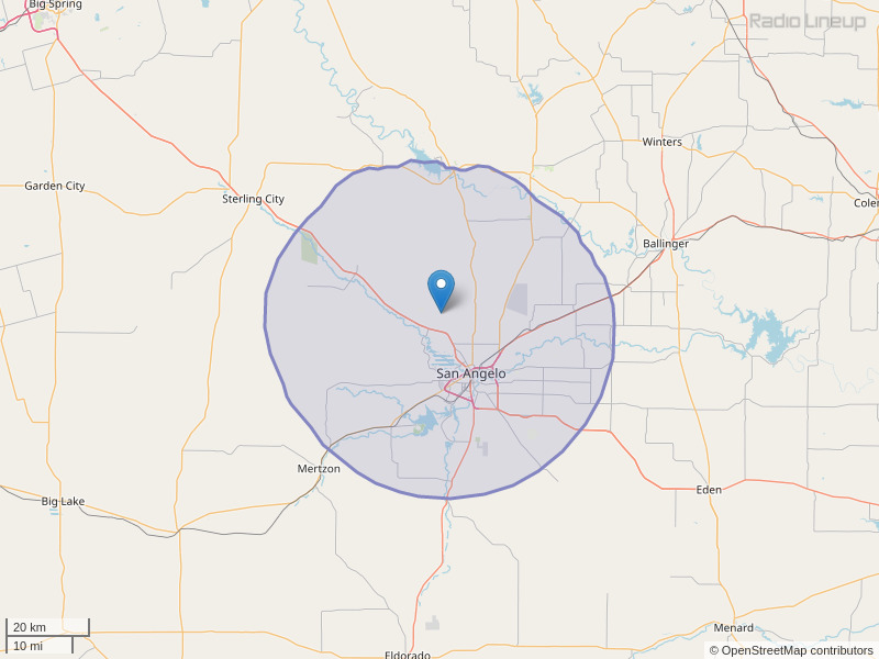 KNCH-FM Coverage Map