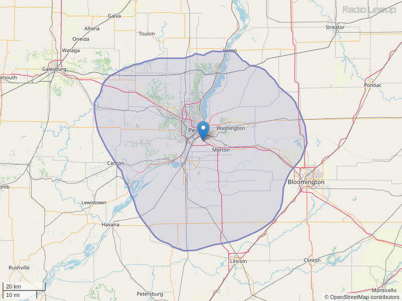 WBNH-FM Coverage Map