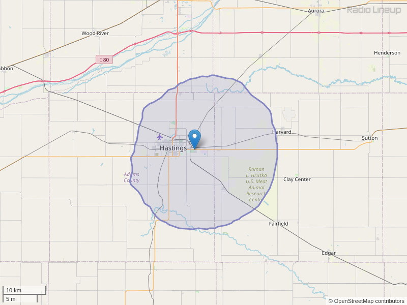 KCNT-FM Coverage Map